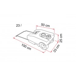 TANICA PORTATILE ACQUA DA 23 LITRI - ROLL TANK 23F FIAMMA