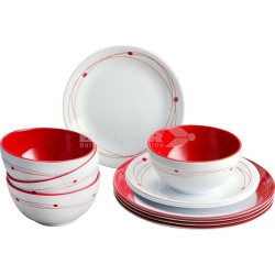 Set stoviglie da campeggio 36 pz modello cosmic